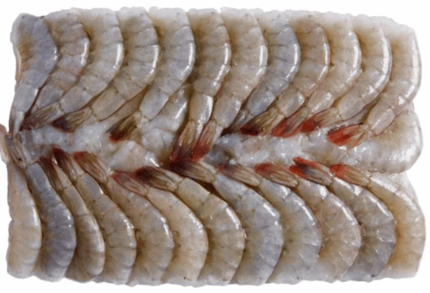 OCEAN FISH shrimp Ծովախեցգետին առանց գլխի 16/20 1,8կգ բլոկ Էկվադոր  1746