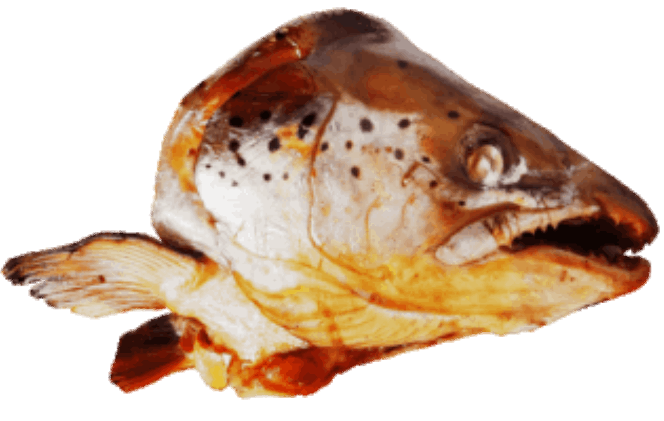 Սառեցվծ և թարմ ձկներ Գլուխ սաղմոնի ապխտած