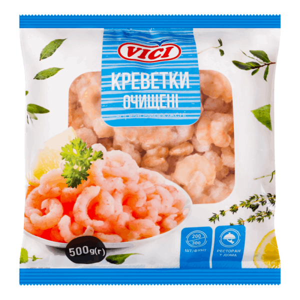 Frozen seafood Ծովախեցգետին Վիչի 200/300 մաքրած 0,5կգ Անդակո