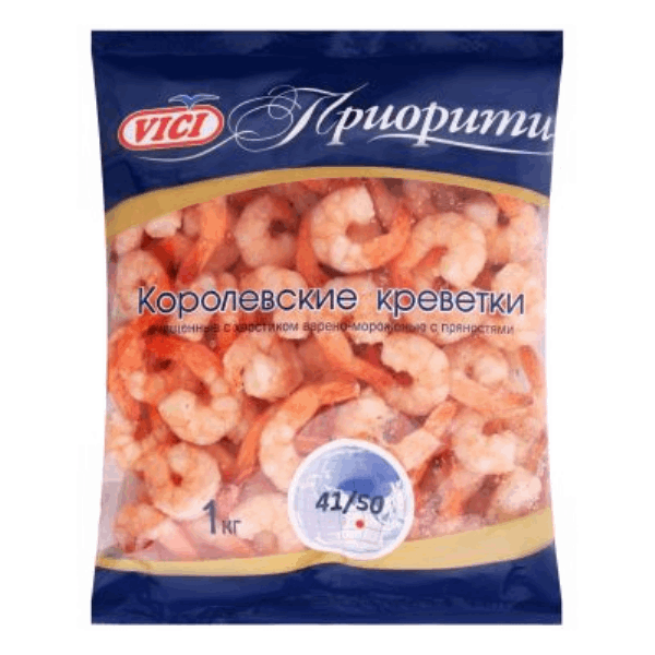Замороженное морепродукты Ծովախեցգետին Վիչի թագավորական մաքրած 41/50 1կգ Անդակո