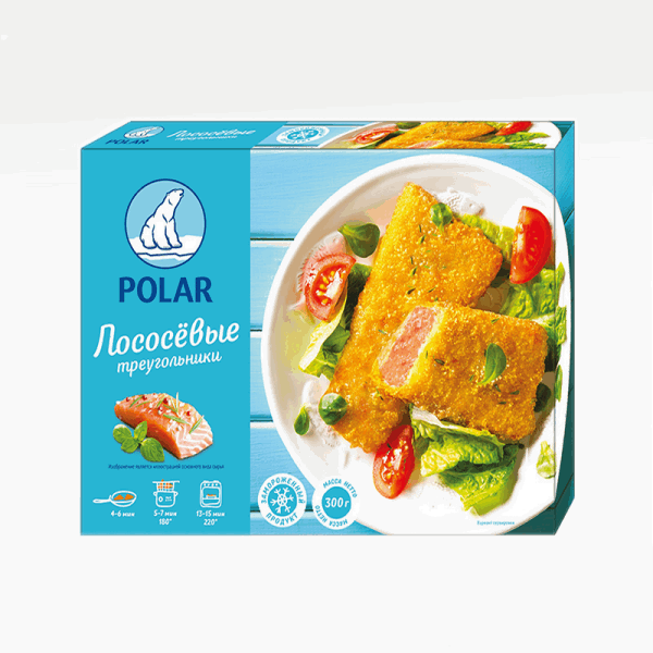 Semi-finished products Սաղմոնի եռանկյունիներ խմորապատ 0,300գ K 57