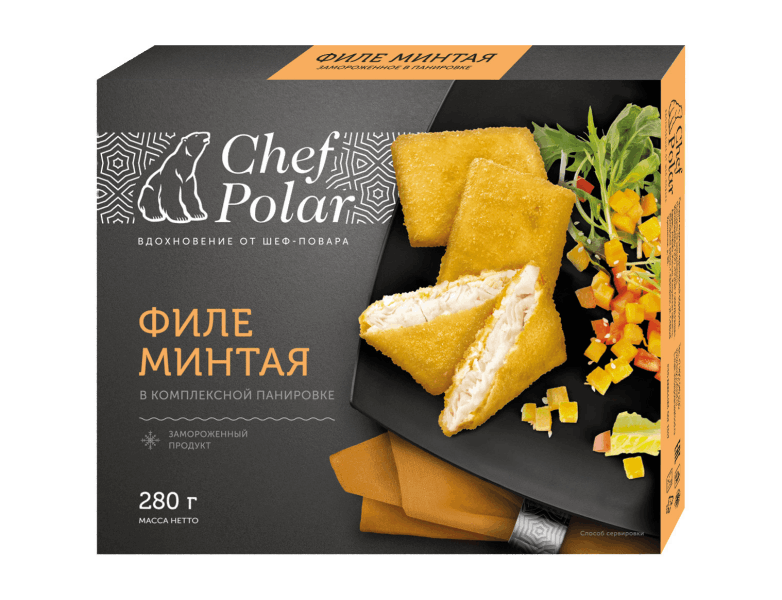 OCEAN FISH Semi-finished products Մինտայի ֆիլե խմորապատ Chef Polar 0.280 К 85