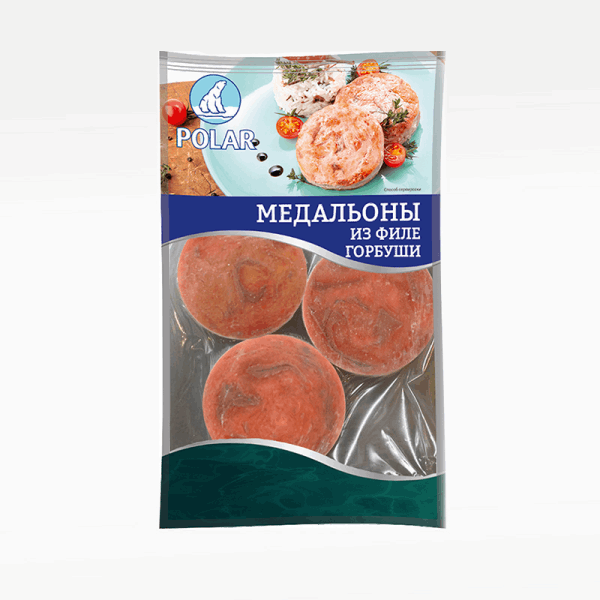 Semi-finished products Մեդալյոններ Սապատաձկան Գառբուշայի ֆիլեյից/ Медальоны из филе горбуши 0,400  K 76