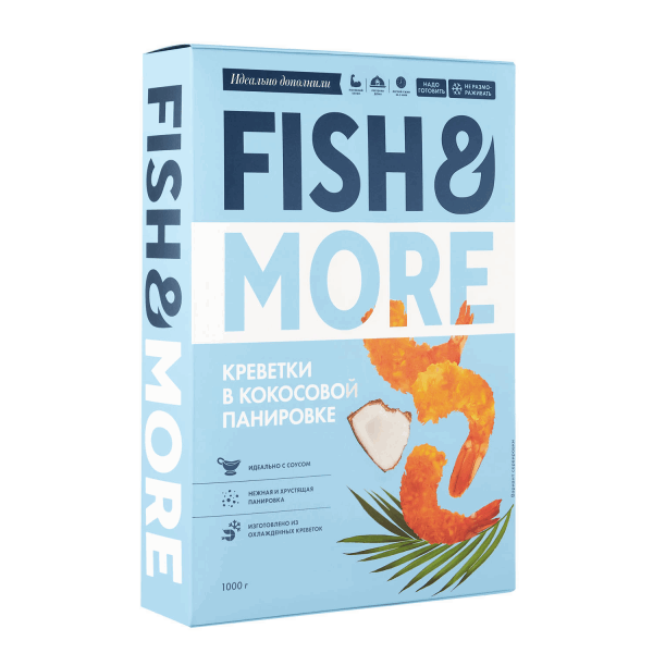 OCEAN FISH shrimp Ծովախեցգետին մաքրած պոչով 21/25 1կգ խմորապատ կոկոսով D 18