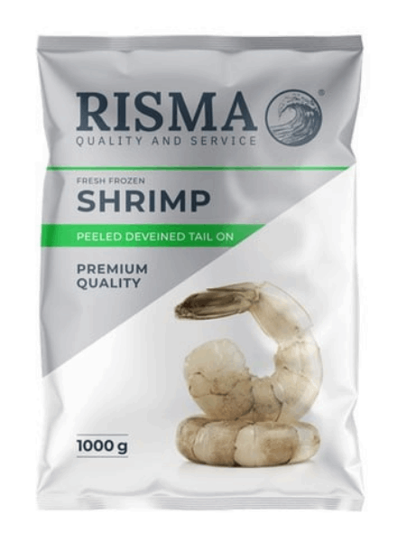 shrimp Ծովախեցգետին մաքրած պոչով 1 կգ 16/20 Ռիսմա R 10