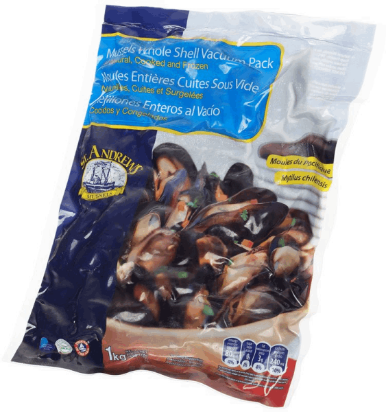 Frozen seafood Միդի 40/60 RIA AUSTRAL Միդի Կիվի Սև 1կգ 0674