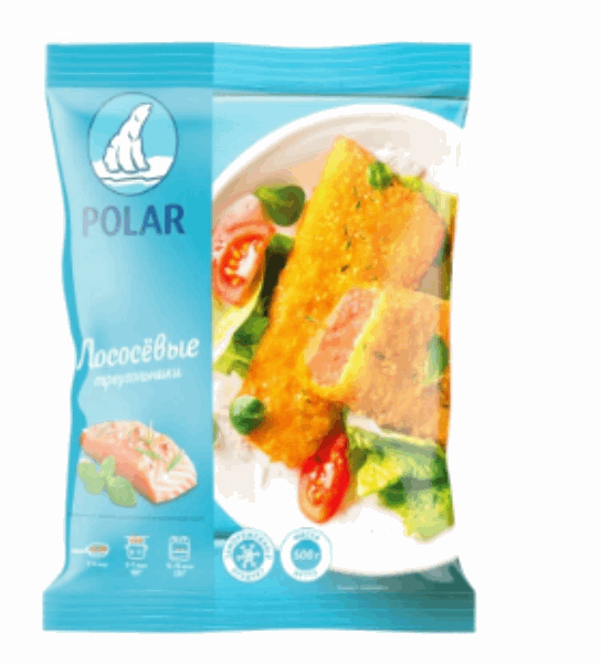 Semi-finished products Սաղմոնի եռանկյունիներ խմորապատ POLAR 0.5ԿԳ  K 109