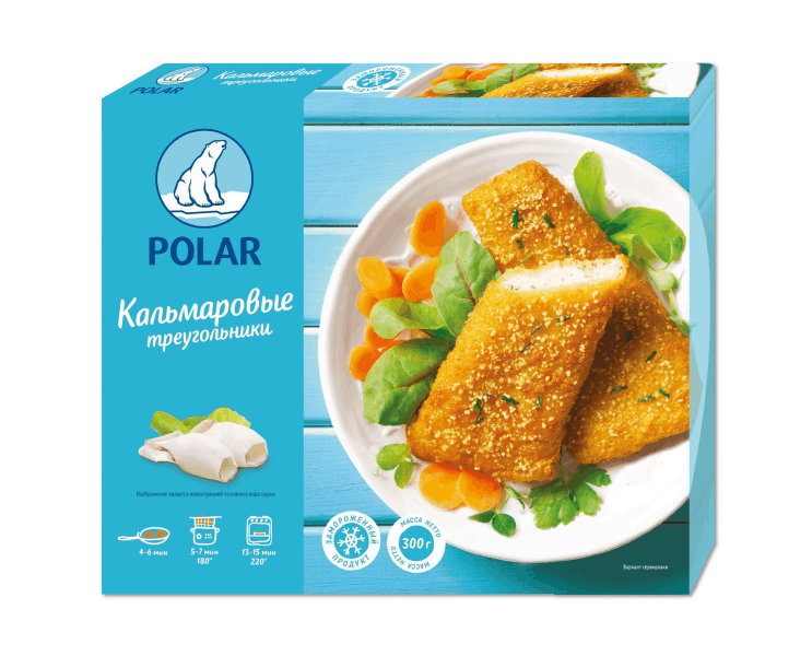 Semi-finished products Կալմարի Խմորապատ եռանկյունիներ կգ K 112