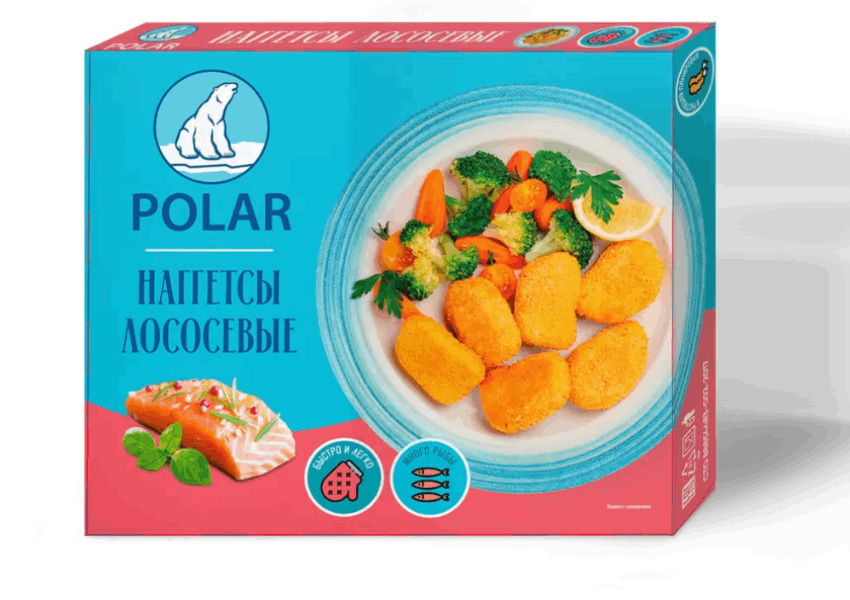 Կիսաֆաբրիկատներ Նագեթ Սաղմոնի խմորապատ Polar 0.300 կգ K117