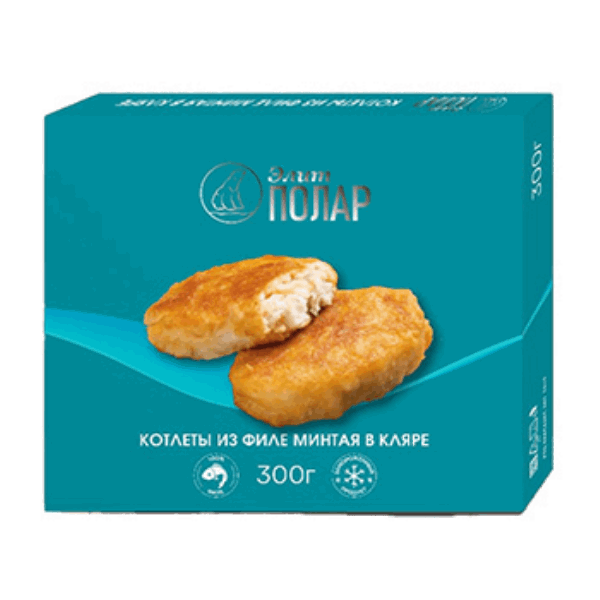 Կիսաֆաբրիկատներ Կոտլետներ Մինտայ ֆիլեյից կլյարով էլիտ  POLAR 0.300 կգ K 119