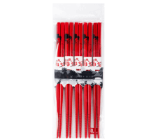 Բամբուկե Պարագաներ - Բամբուկի փայտիկ կարմիր փաթեթ 5հատ  X 98