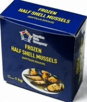 Սառեցված ծովամթերք OCEAN FISH Միդի երկնագույն  կես պատյան 30/40  1կգ  K 34/կգ